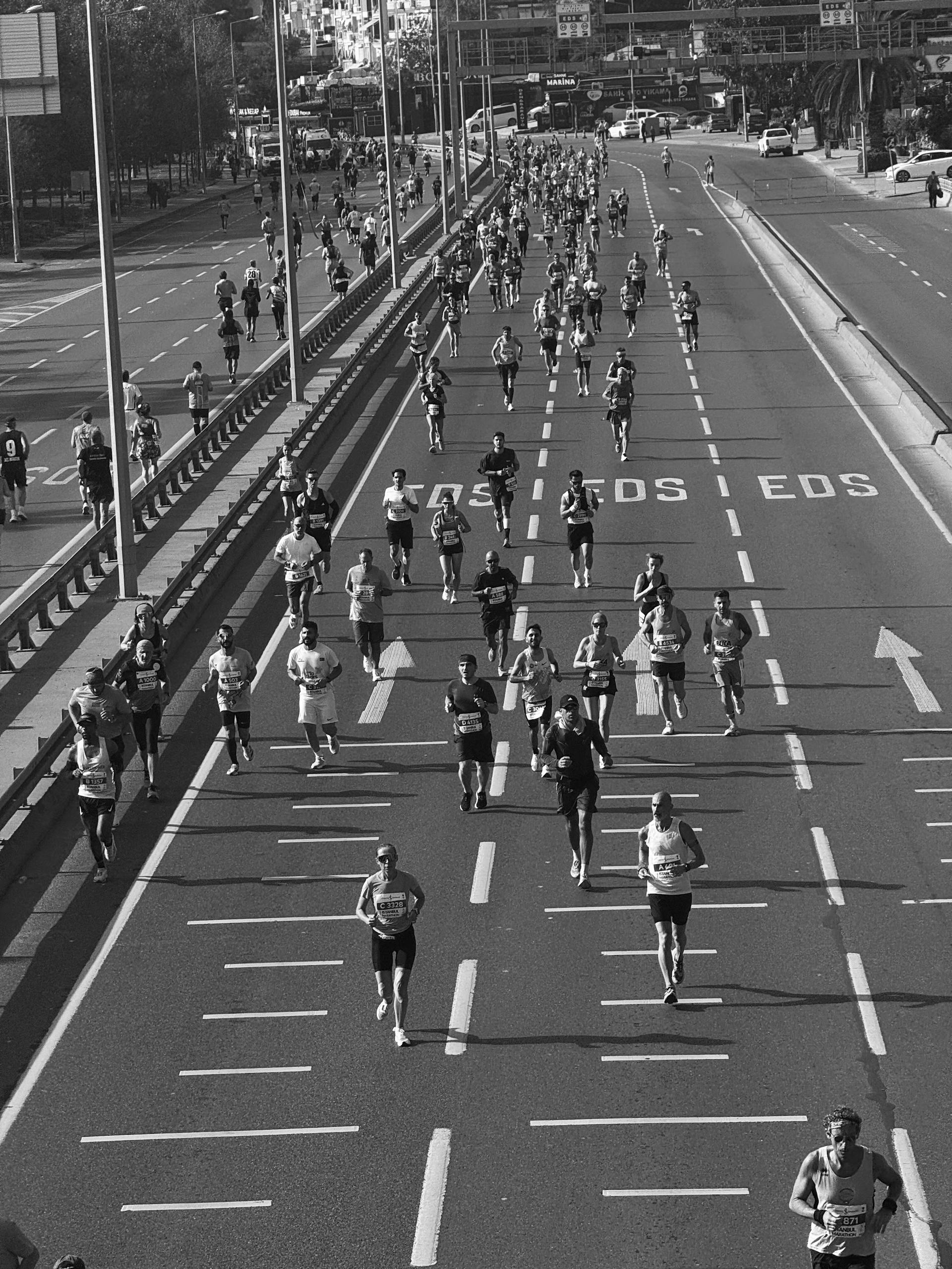 Runners chasing the dream on the open road